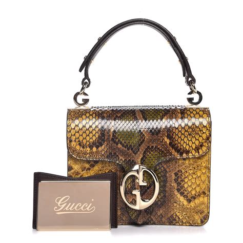 gucci python bag yellow